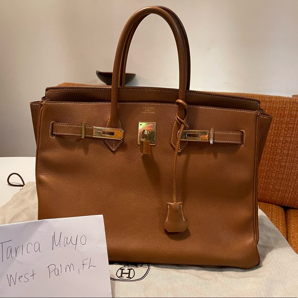 Birkin 35 Gold Epsom with Gold Hardware